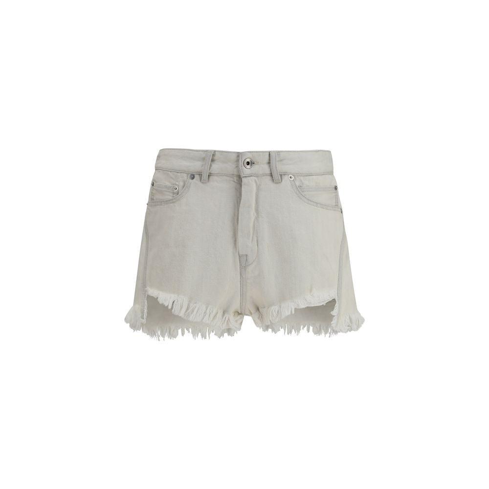 Rick Owens Beige Cotton Bermuda Shorts
